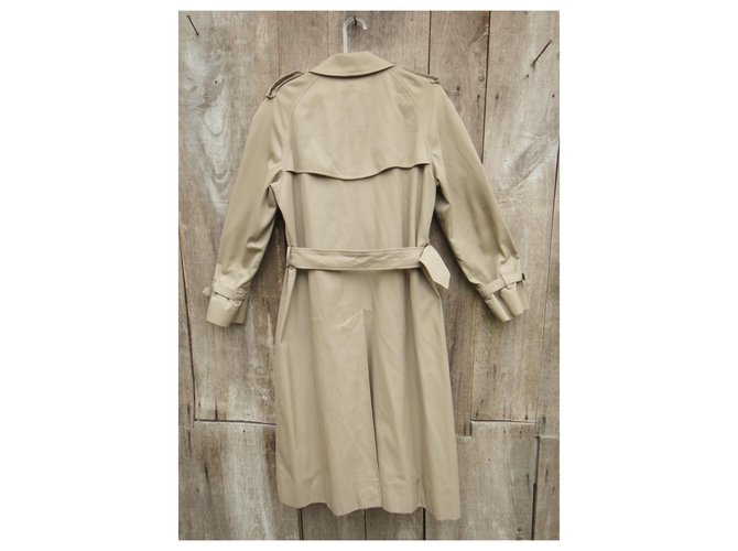 vintage Burberry women's trench coat 40 Beige Cotton Polyester ref
