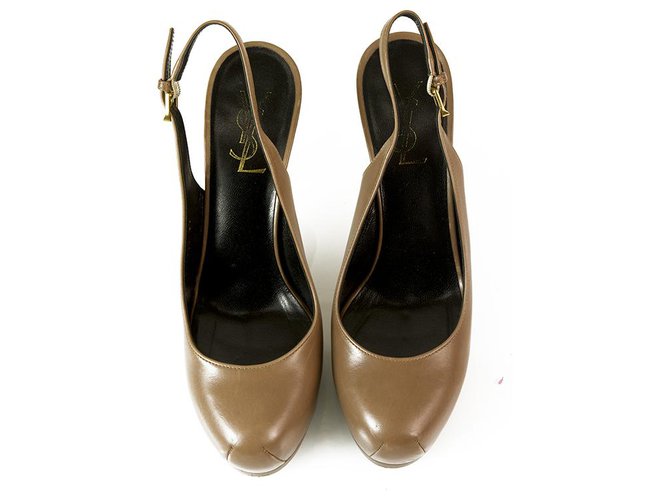 ysl brown pumps