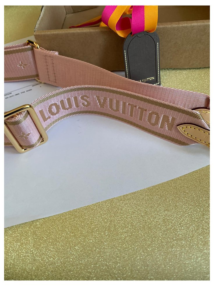 Louis Vuitton Guitar Strap Pink Beige Ref162214 Joli Closet