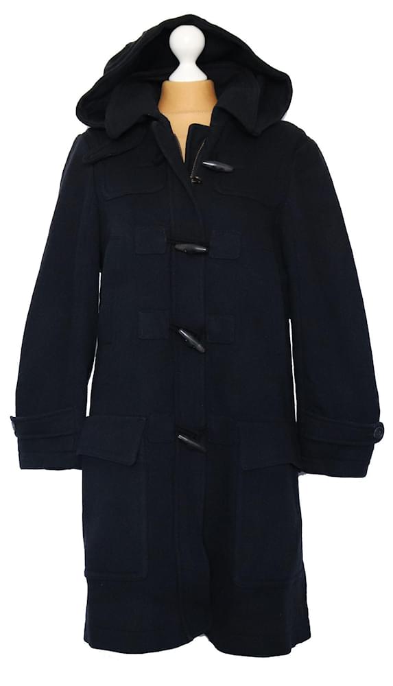 Windsor Coats, Outerwear Navy blue Wool Elastane Polyamide ref.165747 ...