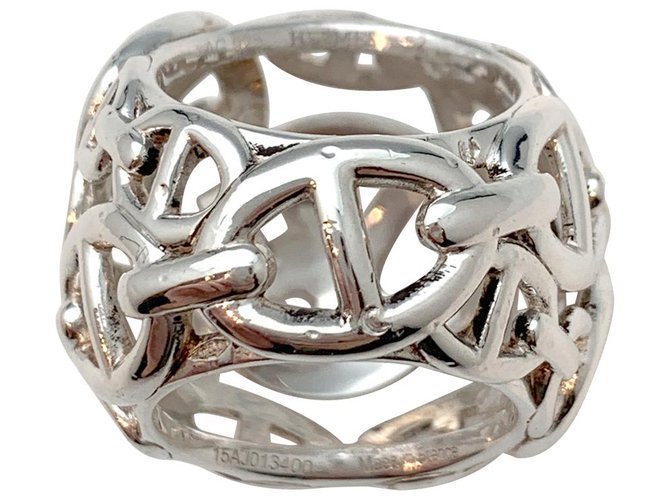 Bague Hermes Chaine D'ancre Enchainee Grand Modele Bague boule Hermès, "Chaîne d'ancre enchaînée", argent. ref.166344