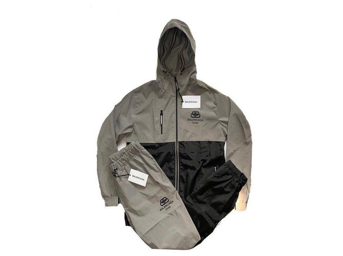 balenciaga sweatsuit silver