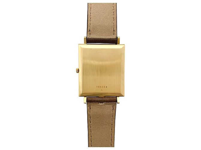 Bracelet Montre Jaeger-LeCoultre En Cuir D'Autruche Marron - 17mm - Compatible Chopard - Occasion