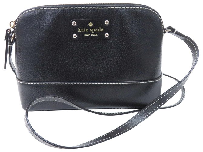 Kate Spade Dome Crossbody Black Leather ref.170004 Joli Closet
