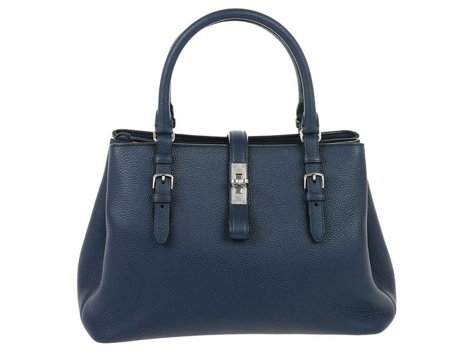 Bally handbag new Blue Leather ref.170469 Joli Closet