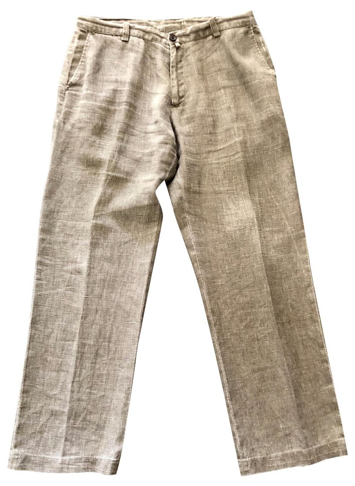 khaki raw linen pants Adolfo Dominguez T.46 ref.173690 - Joli Closet