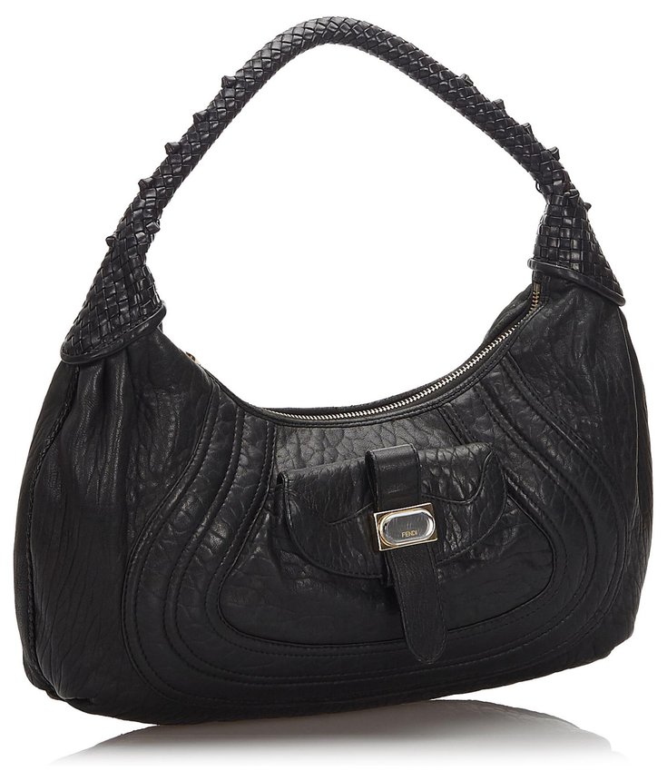 Fendi Black Leather Spy Shoulder Bag ref.174101 - Joli Closet