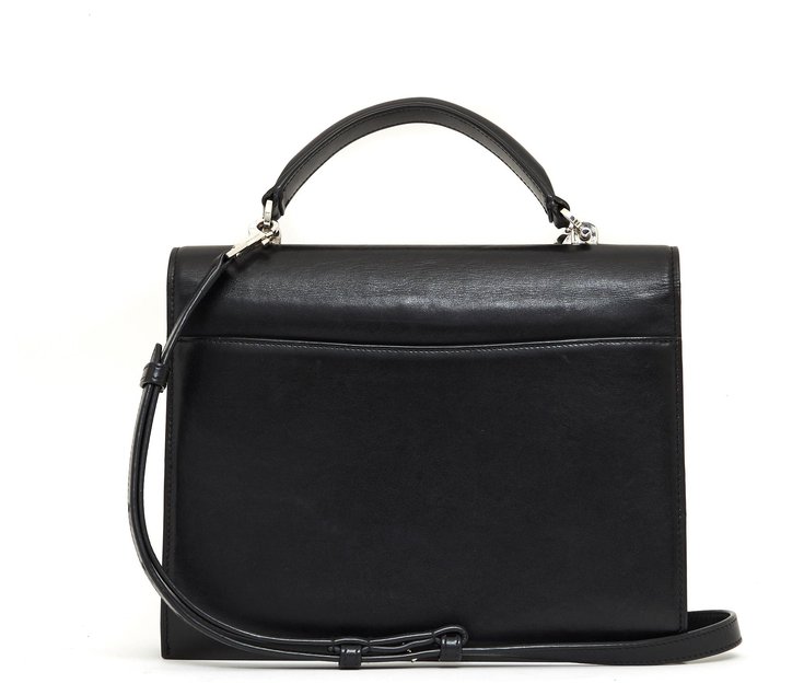 Saint Laurent BABYLONE MEDIUM BLACK Silvery Leather Metal ref.174389 ...