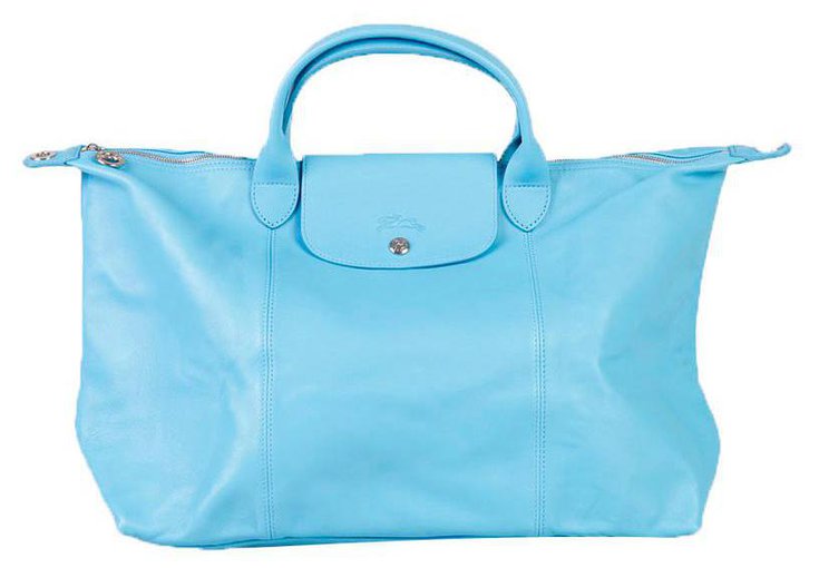 Longchamp leather bag Light blue ref.174423 - Joli Closet