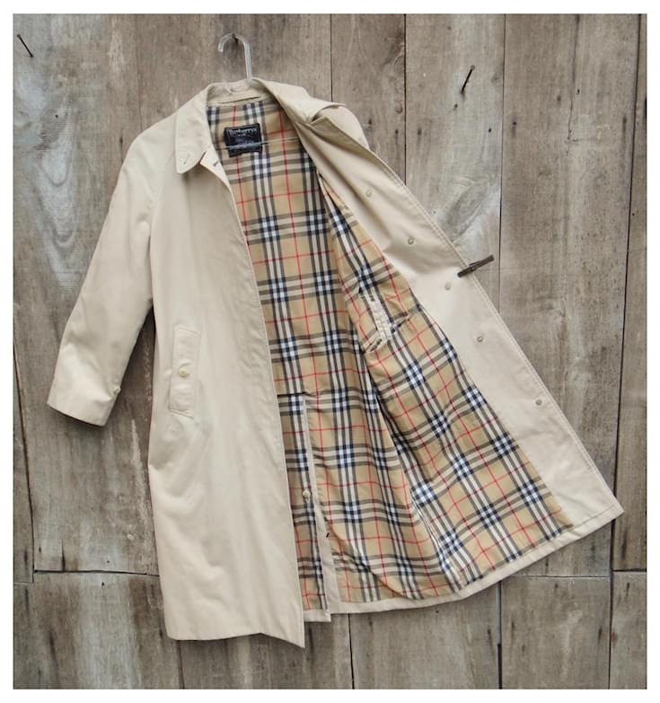 Burberry woman raincoat vintage t 38 Beige Cotton Polyester ref.177740 ...