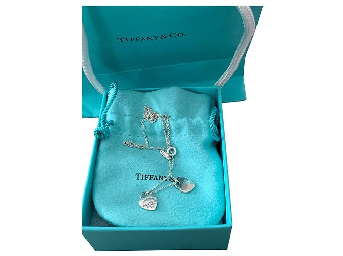 Collier Coeur Bleu Sur Chaîne Argent - Neuf Jamais Porté - Parfait Pour Cadeau De Noël