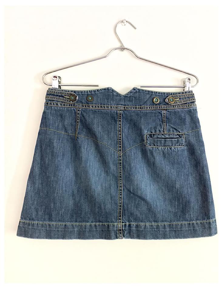 Isabel Marant Etoile blue denim mini skirt ref.184046 - Joli Closet