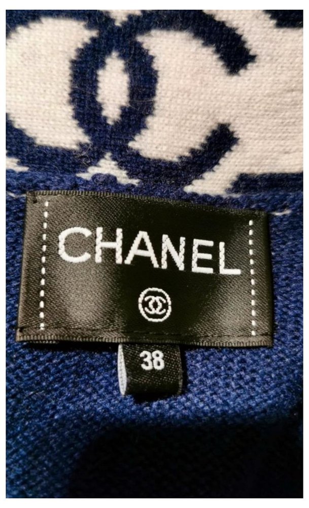 Chanel Knitwear Navy blue Cashmere ref.188613 - Joli Closet