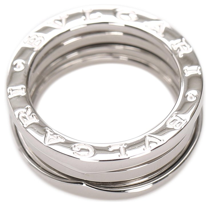 Bulgari Bvlgari Silver B-Zero1 Ring Silvery White gold Metal ref.195391 ...