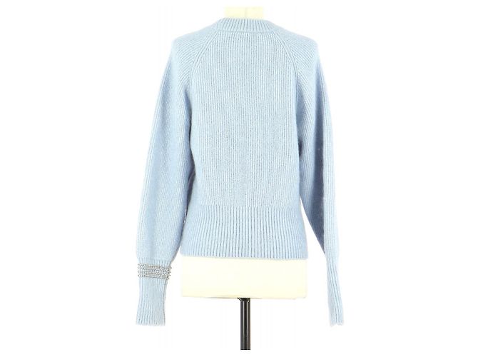 Pull Fin Sandro Bleu Clair En Laine - Taille S/36 - Occasion Très Bon état