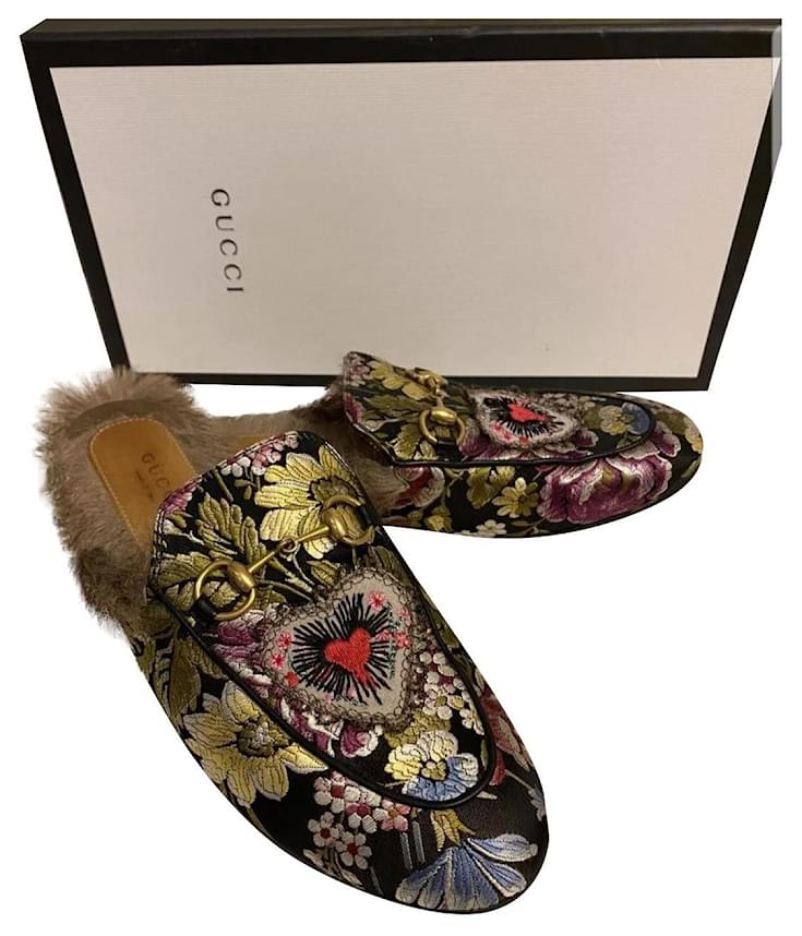 sandale gucci fourrure