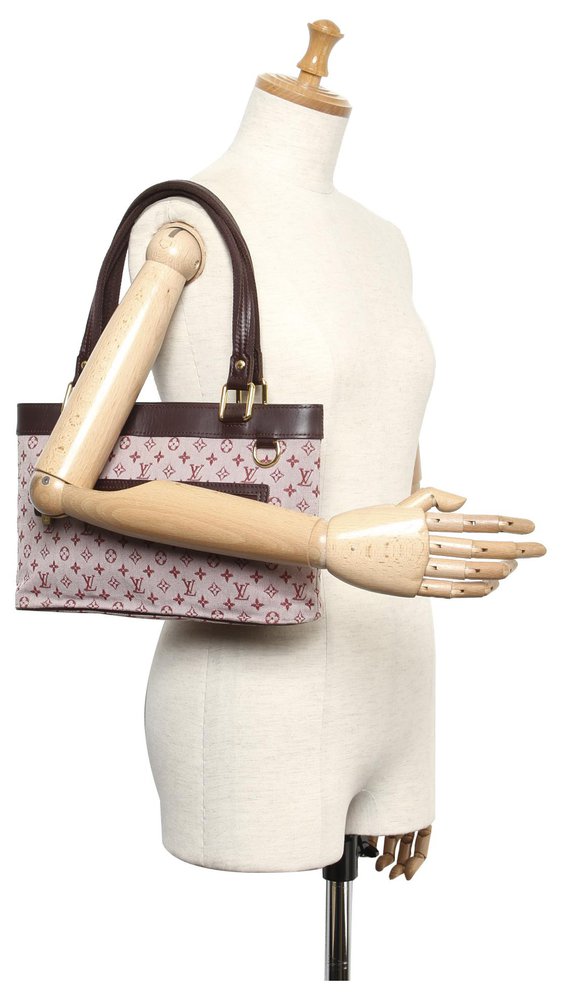 Louis Vuitton Pink Monogram Mini Lin Lucille PM Red Leather Cotton Pony ...