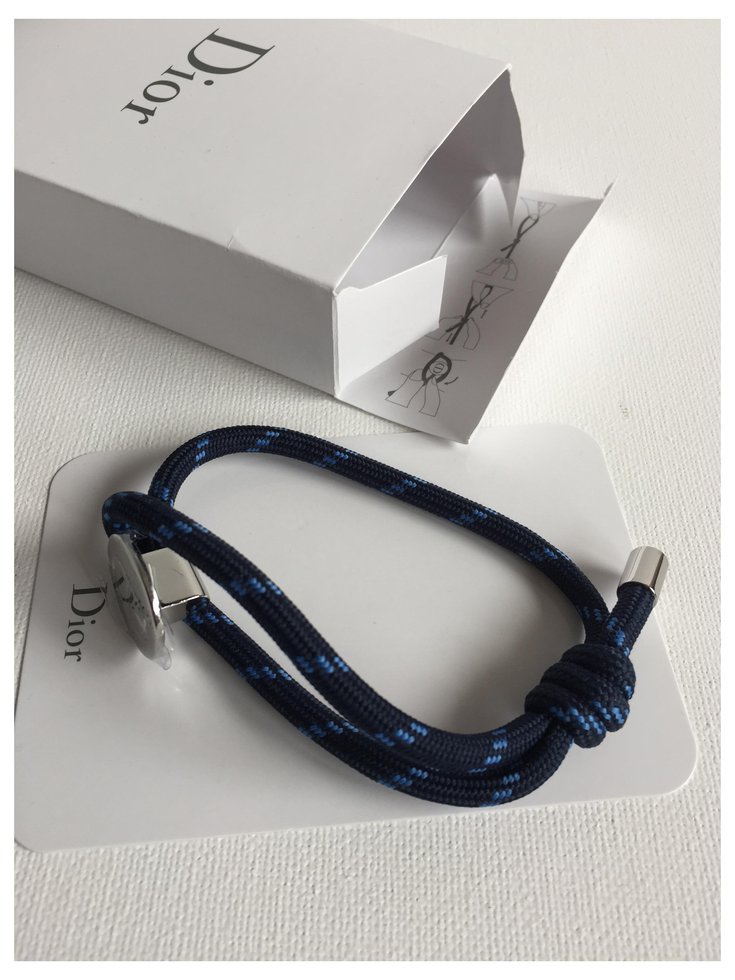 NEW Christian Dior Men's Bracelet Navy blue Rope ref.207424 - Joli Closet