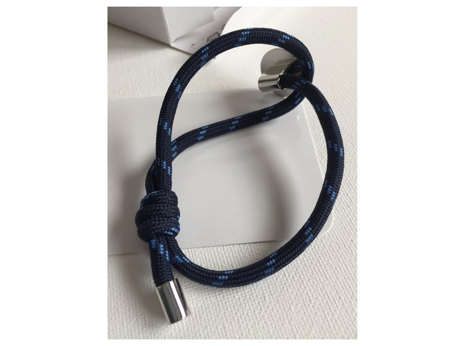Bracelet Homme Christian Dior NEUF Corde Bleu Marine ref.207424 Joli