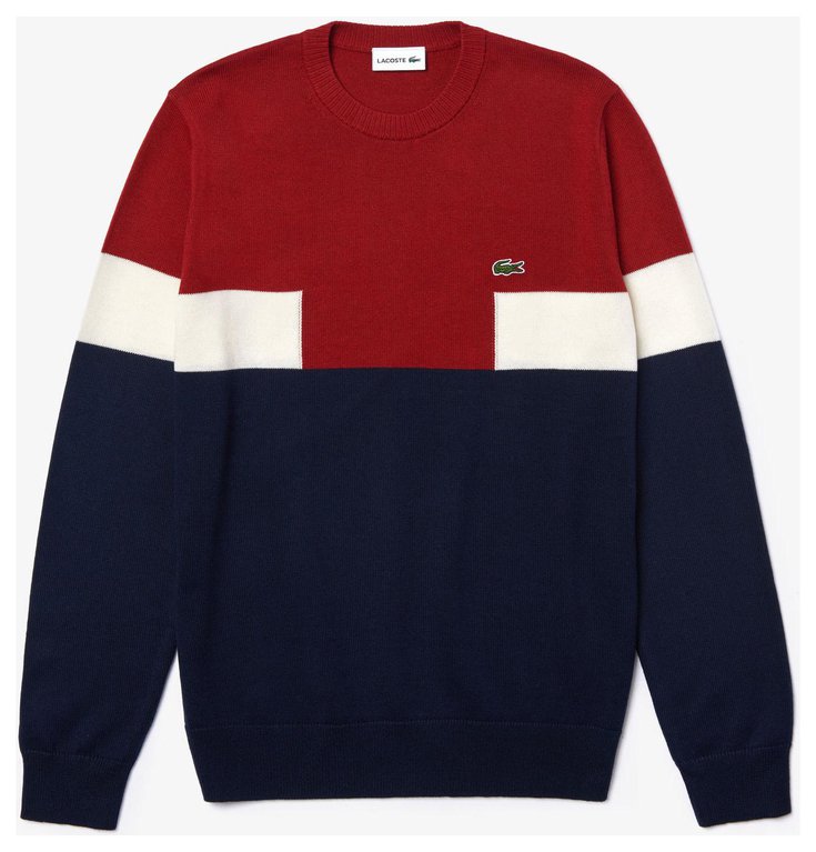 Lacoste Sweaters Red Navy blue Wool ref.209492 - Joli Closet