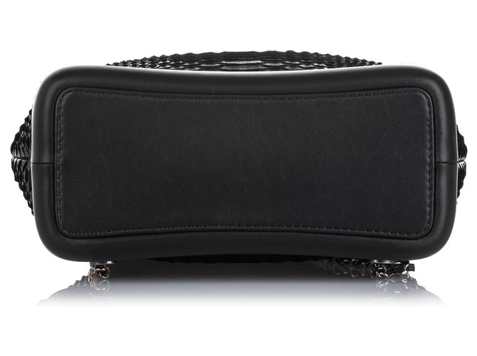 Chanel Black Gabrielle Python Backpack Leather Pony-style calfskin ref ...