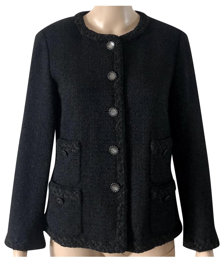 Chanel The little black jacket Wool ref.223898 - Joli Closet