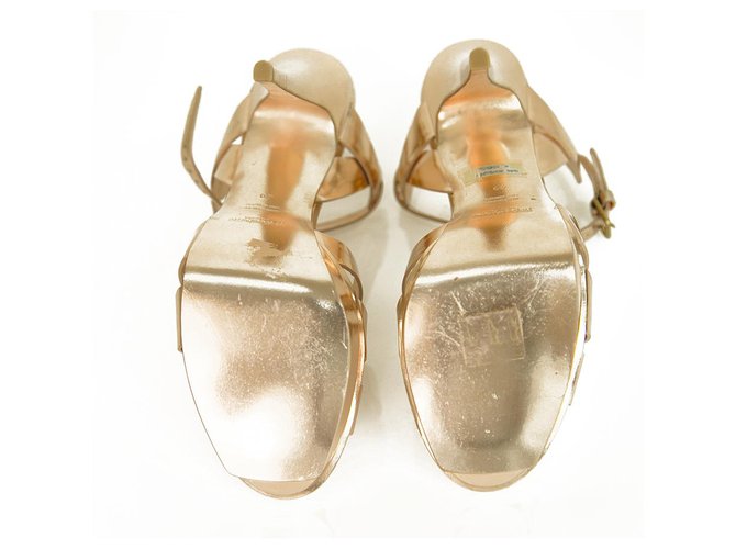 ysl rose gold heels