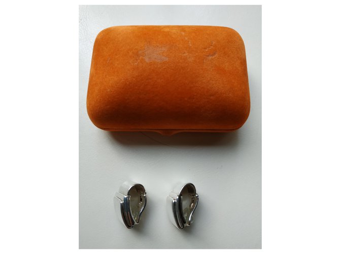 Boucles D'oreilles Clips Vintage Argentées – Strass Jaune, Légères, Fantaisie