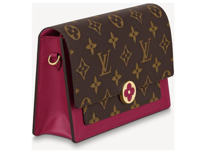 Louis Vuitton LV Flore chain wallet new Brown Leather ref.267887 Joli