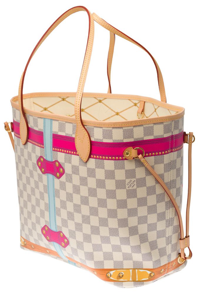 Louis Vuitton Neverfull Limited Edition Saint Tropez Hot Pink