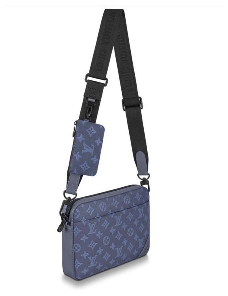 Louis Vuitton LV Duo messenger shadow blue Leather ref.275605 - Joli Closet