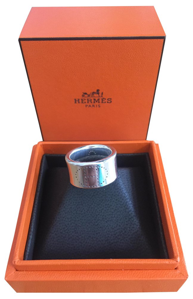 Hermès Hermes silver ring Silvery ref.275944 - Joli Closet