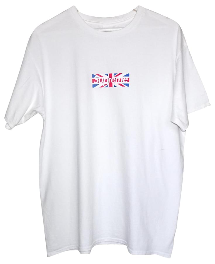 SUPREME UNION JACK BOX LOGO TEE White Cotton ref.283665 - Joli Closet