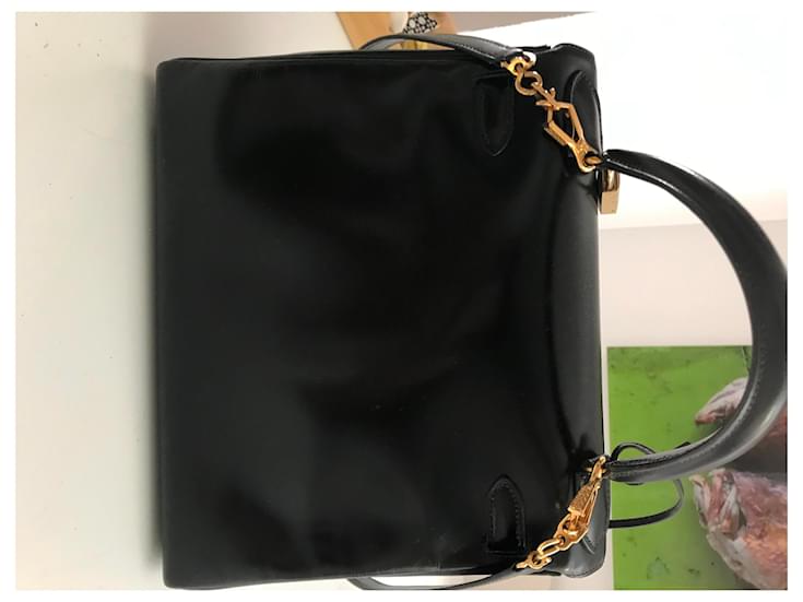 Hermès Kelly Cuir Noir ref.163093 - Joli Closet