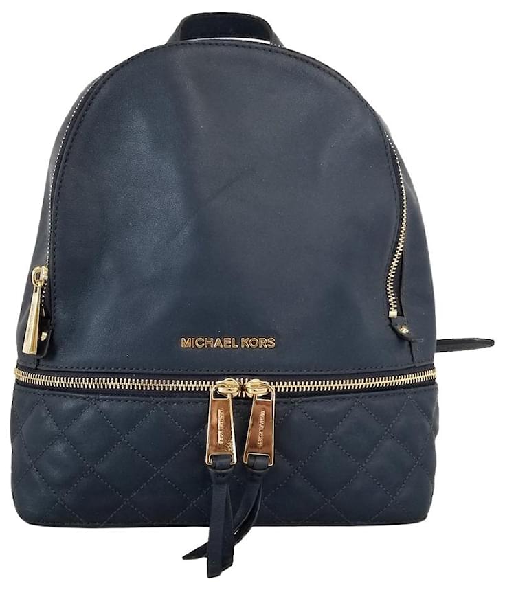 Michael Kors Backpack Navy blue Leather ref.307029 - Joli Closet