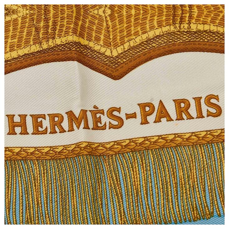 Hermès Hermes Blue Poste et Cavalerie Silk Scarf Multiple colors Cloth ...