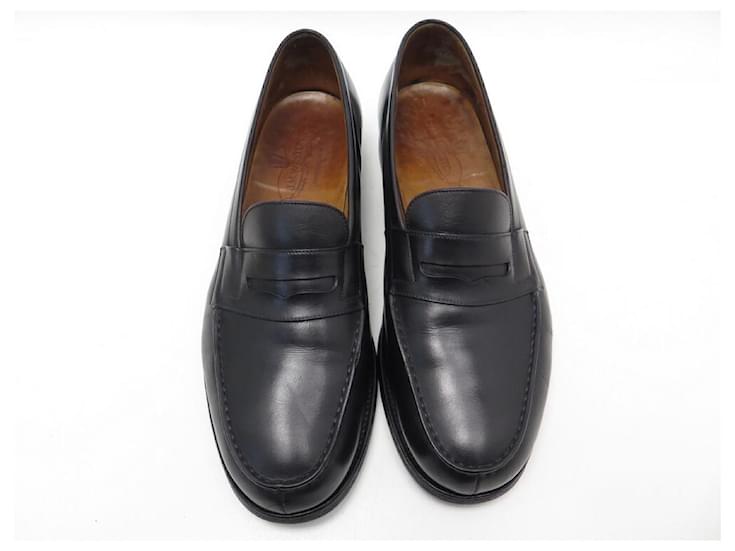 JM WESTON LOAFERS 180 8C 42 BLACK LEATHER LOAFERS SHOES ref.311711 ...
