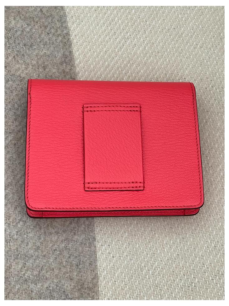 Hermès roulis slim wallet Pink Leather Goatskin ref.350091 - Joli Closet