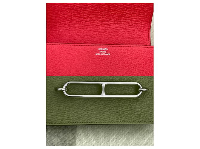 Hermès roulis slim wallet Pink Leather Goatskin ref.350091 Joli Closet