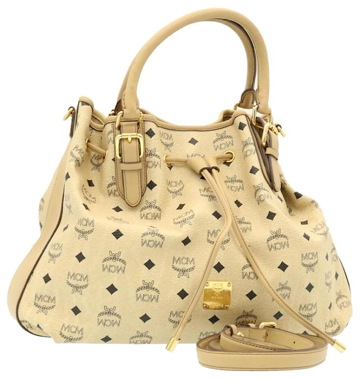 MCM Handbag Beige Leather ref.355165 - Joli Closet