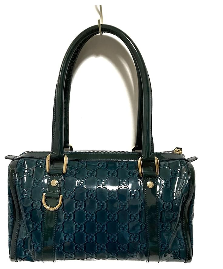 Gucci GG pattern Navy blue Patent leather ref.406559 - Joli Closet