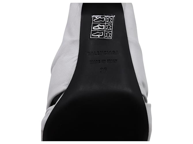 balenciaga drapy padded leather flat mules