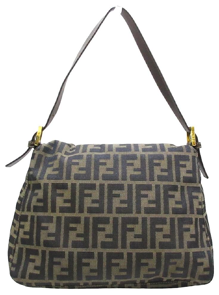 Fendi Mamma Baguette Brown Cloth ref.421343 - Joli Closet