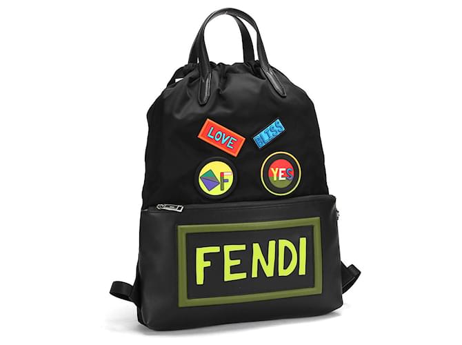 Sac ?� dos Fendi Synth?�tique Noir ref.430284 - Joli Closet