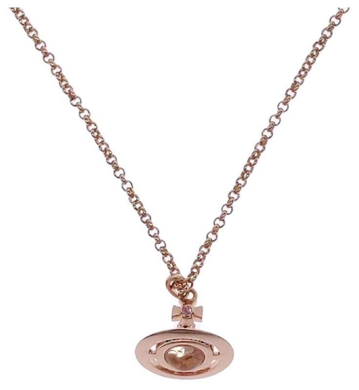 Vivienne Westwood Small Orb / 3D Orb / Necklace / Pink Gold / Gold ...
