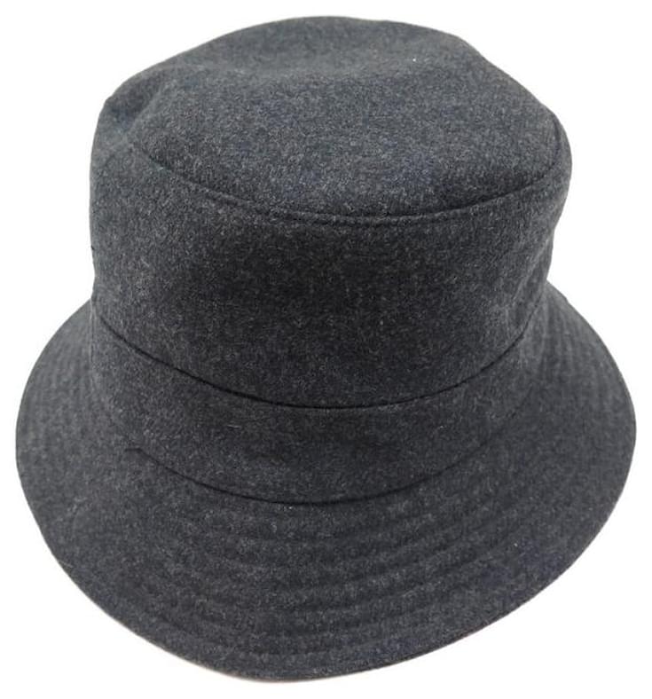 Hermès NEW MOTSCH HAT FOR HERMES BOB T56 GRAY WOOL FELT WOOL HAT Grey