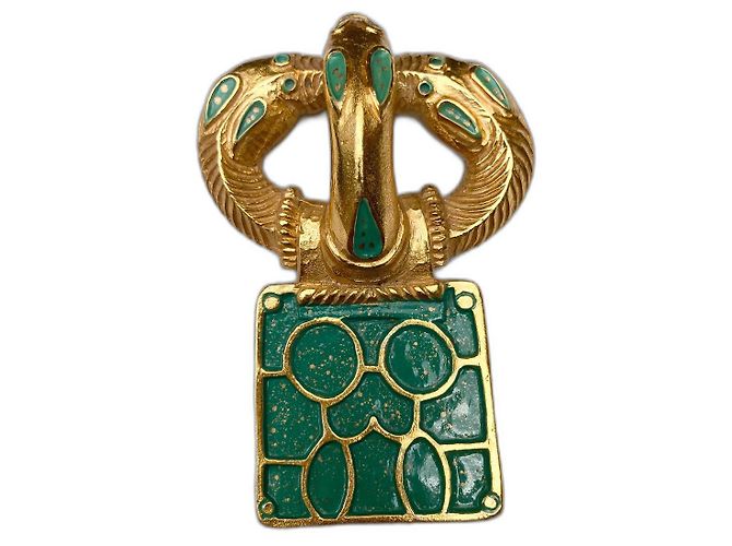 Broche Vintage Signée Burma Paris - Métal Doré Années 50/60 - État Occasion