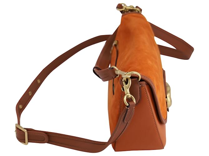 Coach Soft Tabby Shoulder Bag in Orange Suede ref.527198 Joli Closet