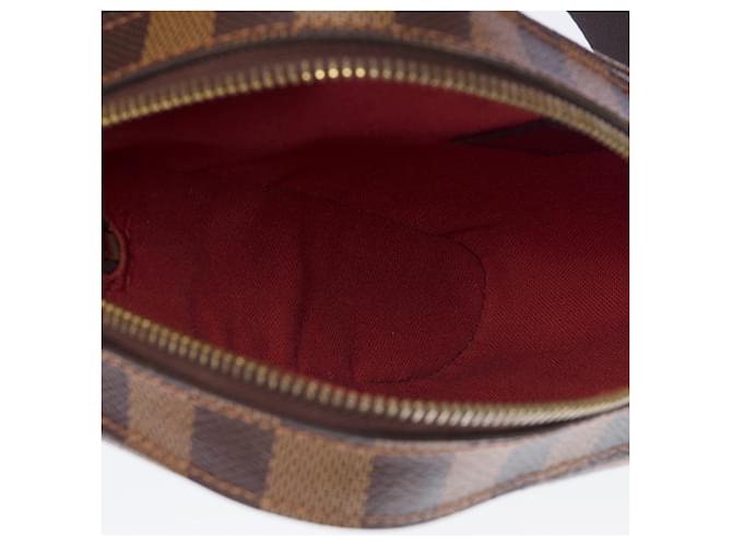 Magnificent Louis Vuitton Geronimos shoulder bag in brown checkerboard