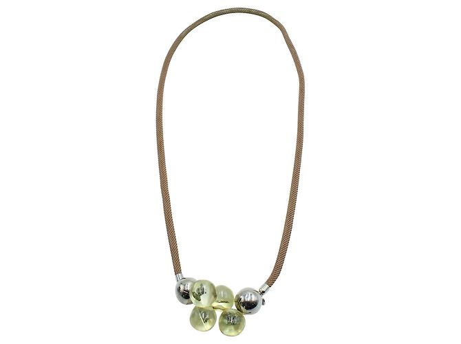 Collier Vintage Argenté En Métal - Joli Bijou Original En Alliage, Bon état Occasion
